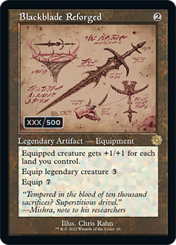 Blackblade Reforged (Schematic) (Serial Numbered) (69) (The Brothers' War: Retro Frame Artifacts)