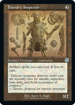 Image for Foundry Inspector (Schematic) (79) (The Brothers' War: Retro Frame Artifacts) - Magic: The Gathering
