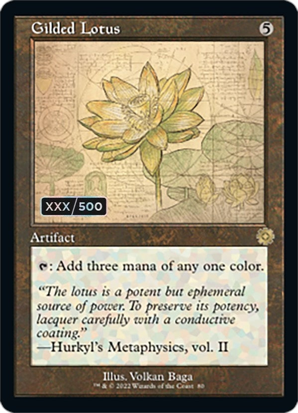 Gilded Lotus (Schematic) (Serial Numbered) (80) (The Brothers' War: Retro Frame Artifacts)