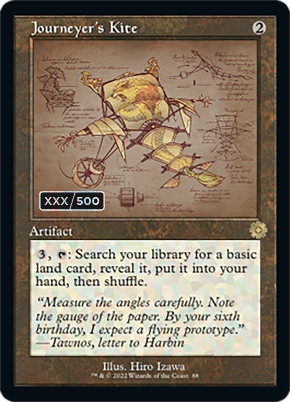 Image for Journeyer's Kite (Schematic) (Serial Numbered) (88) (The Brothers' War: Retro Frame Artifacts) - Magic: The Gathering