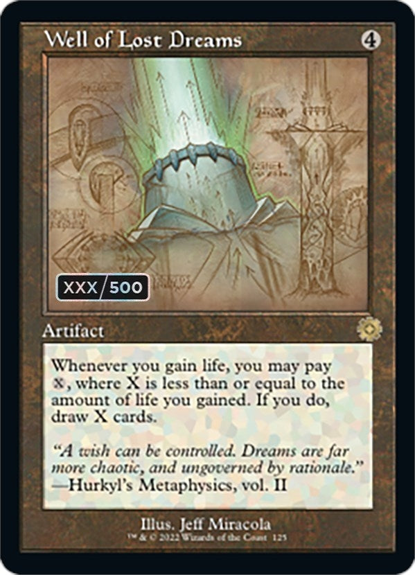 Image for Well of Lost Dreams (Schematic) (Serial Numbered) (125) (The Brothers' War: Retro Frame Artifacts) - Magic: The Gathering