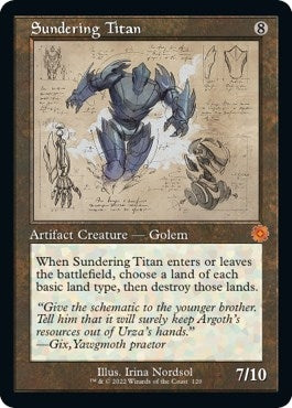 Sundering Titan (Schematic) (120) (The Brothers' War: Retro Frame Artifacts)