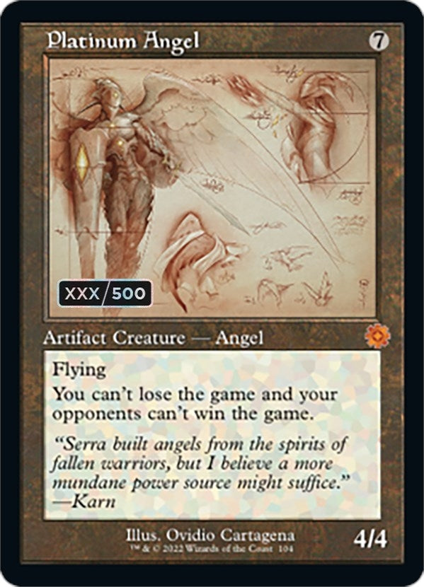 Platinum Angel (Schematic) (Serial Numbered) (104) (The Brothers' War: Retro Frame Artifacts)