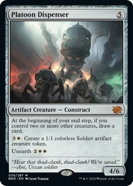 Image for Platoon Dispenser (36) (The Brothers' War) - Magic: The Gathering