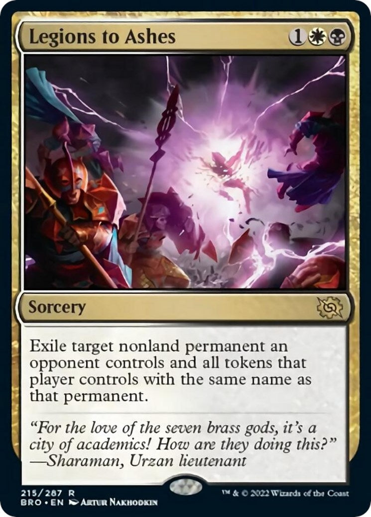 Image for Legions to Ashes (215) (The Brothers' War) - Magic: The Gathering