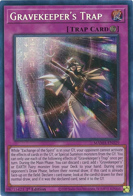 Gravekeeper's Trap (Secret Pharaoh's Rare) (MAMA-EN029) (Magnificent Mavens)