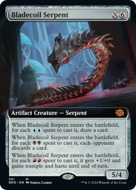 Bladecoil Serpent (Extended Art) (361) (The Brothers' War)