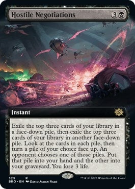 Image for Hostile Negotiations (Extended Art) (329) (The Brothers' War) - Magic: The Gathering