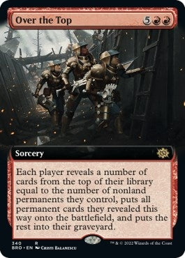 Image for Over the Top (Extended Art) (340) (The Brothers' War) - Magic: The Gathering