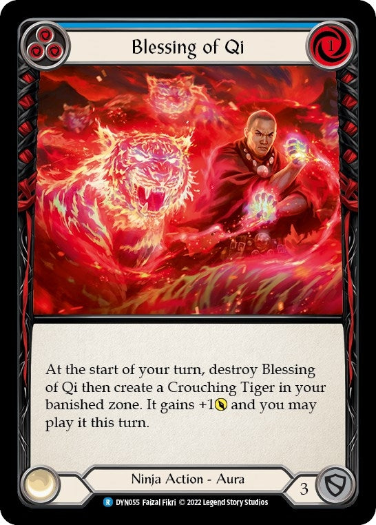 Image for Blessing of Qi (Blue) (DYN055) (Dynasty) - Flesh and Blood TCG