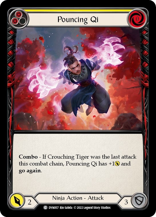 Image for Pouncing Qi (Yellow) (DYN057) (Dynasty) - Flesh and Blood TCG