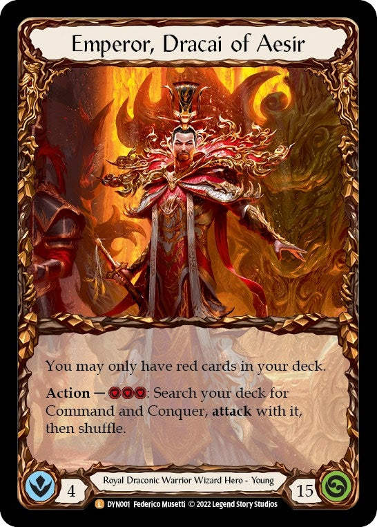 Image for Emperor, Dracai of Aesir (DYN001) (Dynasty) - Flesh and Blood TCG
