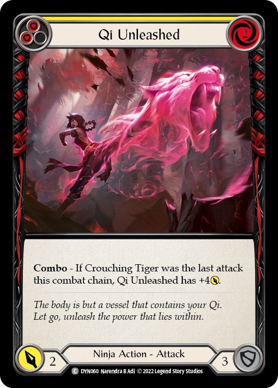 Image for Qi Unleashed (Yellow) (DYN060) (Dynasty) - Flesh and Blood TCG