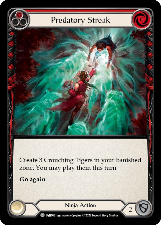 Image for Predatory Streak (Red) (DYN062) (Dynasty) - Flesh and Blood TCG
