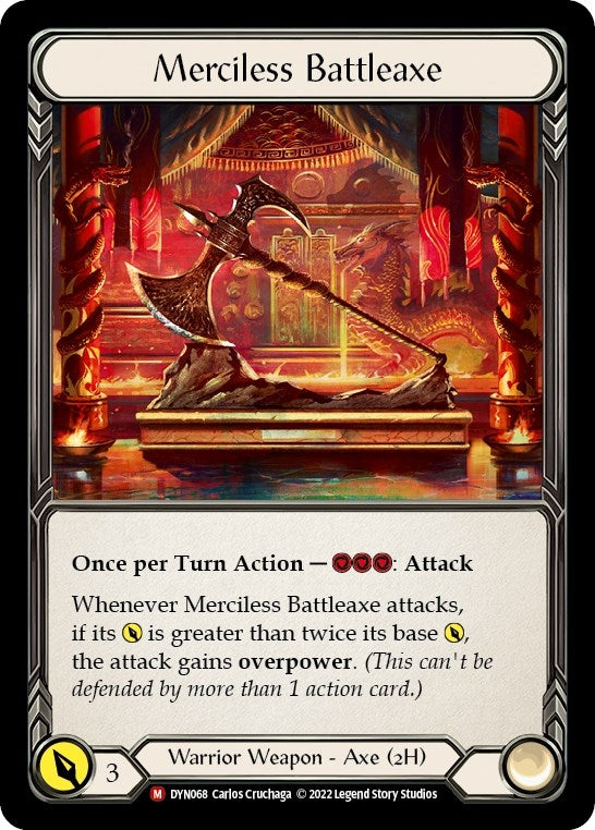 Image for Merciless Battleaxe (DYN068) (Dynasty) - Flesh and Blood TCG