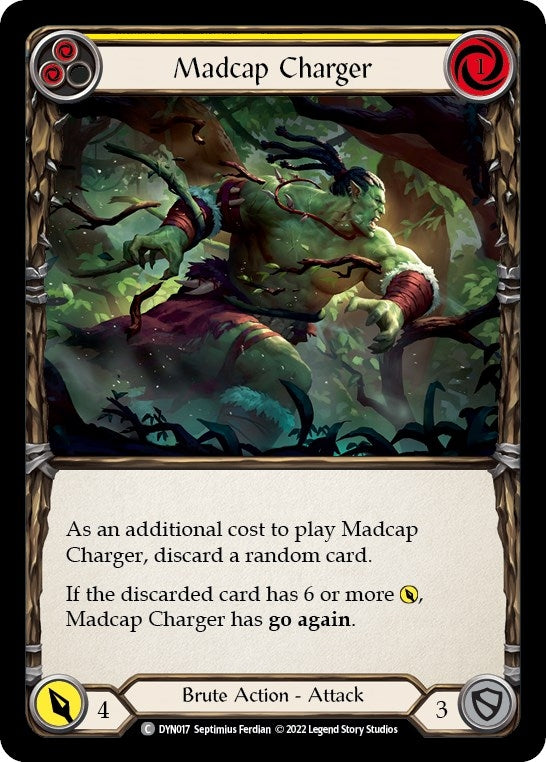 Image for Madcap Charger (Yellow) (DYN017) (Dynasty) - Flesh and Blood TCG