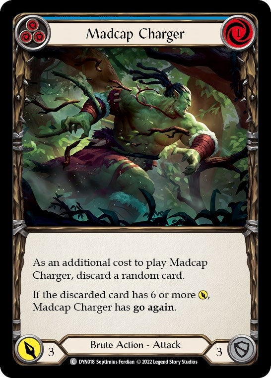 Image for Madcap Charger (Blue) (DYN018) (Dynasty) - Flesh and Blood TCG