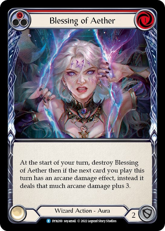 Image for Blessing of Aether (Red) (DYN200) (Dynasty) - Flesh and Blood TCG