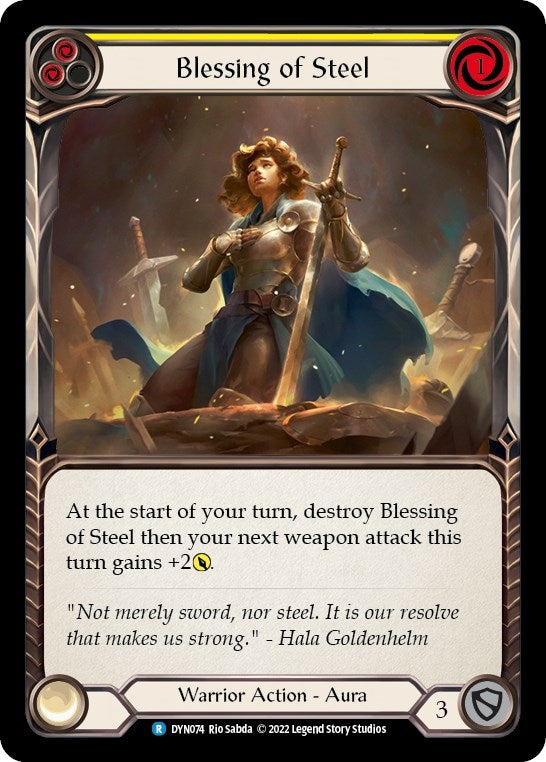 Image for Blessing of Steel (Yellow) (DYN074) (Dynasty) - Flesh and Blood TCG