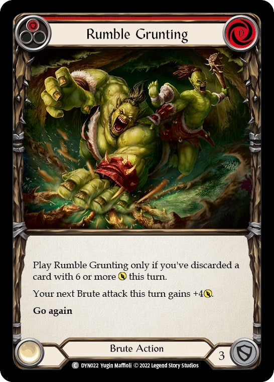Image for Rumble Grunting (Red) (DYN022) (Dynasty) - Flesh and Blood TCG