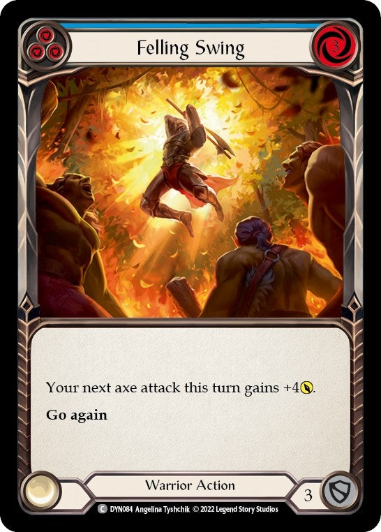 Image for Felling Swing (Blue) (DYN084) (Dynasty) - Flesh and Blood TCG