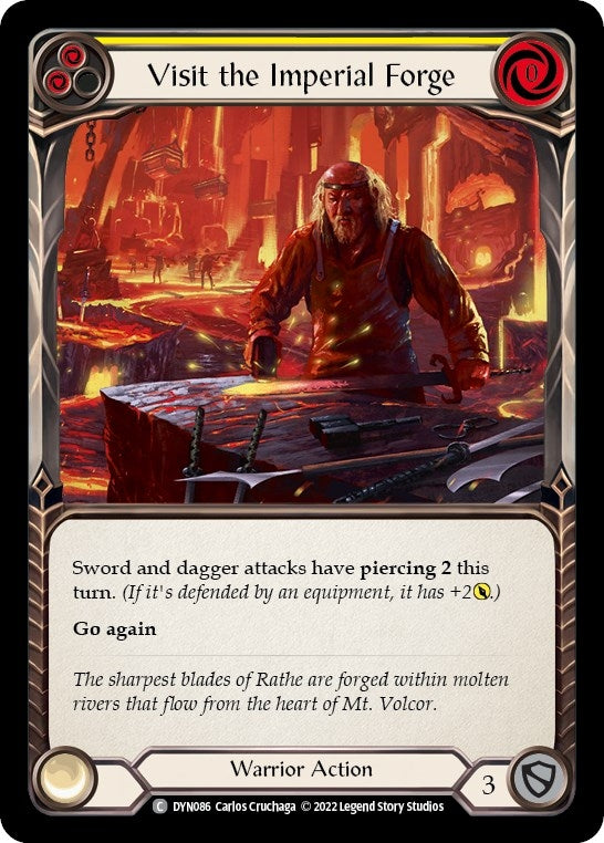Image for Visit the Imperial Forge (Yellow) (DYN086) (Dynasty) - Flesh and Blood TCG