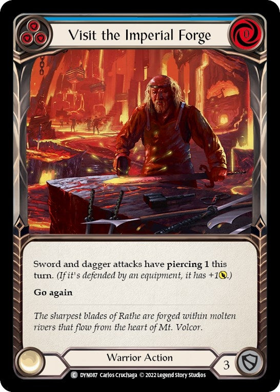 Image for Visit the Imperial Forge (Blue) (DYN087) (Dynasty) - Flesh and Blood TCG