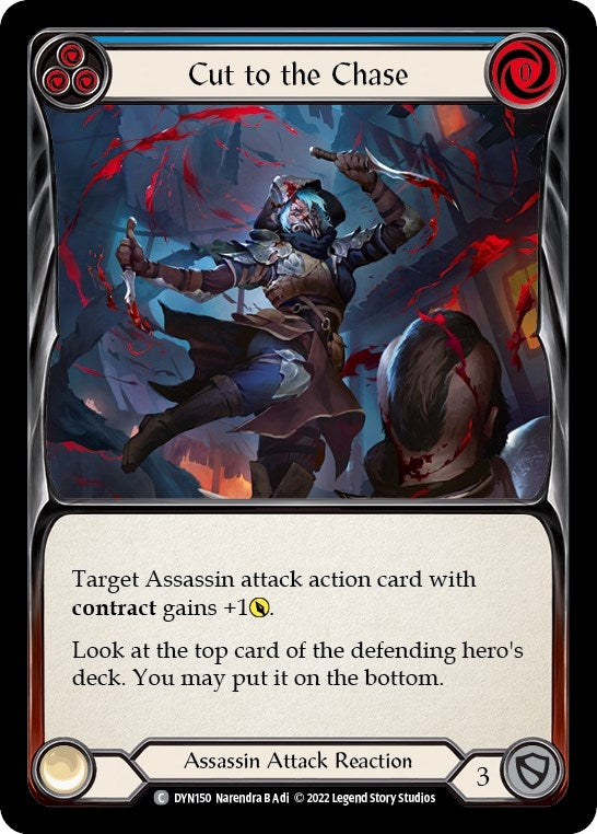 Image for Cut to the Chase (Blue) (DYN150) (Dynasty) - Flesh and Blood TCG