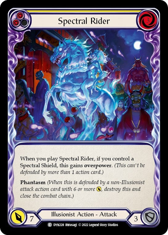 Image for Spectral Rider (Yellow) (DYN228) (Dynasty) - Flesh and Blood TCG