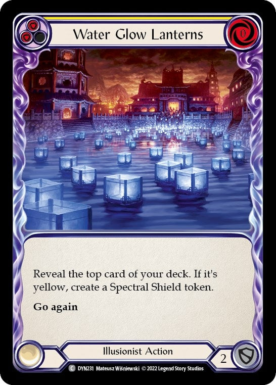 Image for Water Glow Lanterns (Yellow) (DYN231) (Dynasty) - Flesh and Blood TCG
