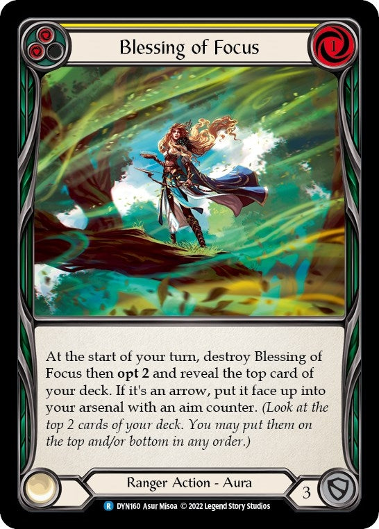 Image for Blessing of Focus (Yellow) (DYN160) (Dynasty) - Flesh and Blood TCG