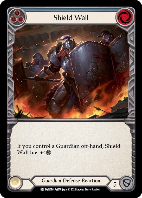 Image for Shield Wall (Blue) (DYN038) (Dynasty) - Flesh and Blood TCG