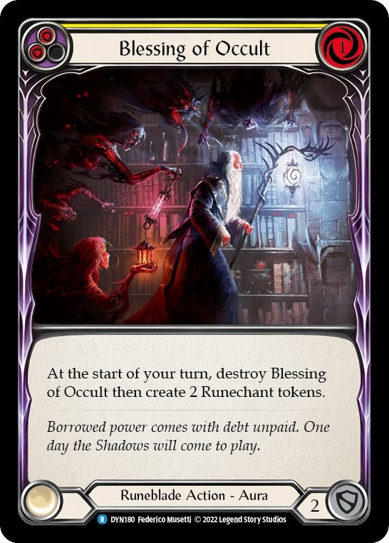 Image for Blessing of Occult (Yellow) (DYN180) (Dynasty) - Flesh and Blood TCG