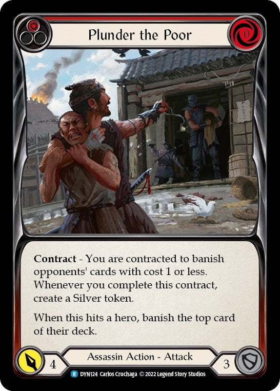Image for Plunder the Poor (Red) (DYN124) (Dynasty) - Flesh and Blood TCG