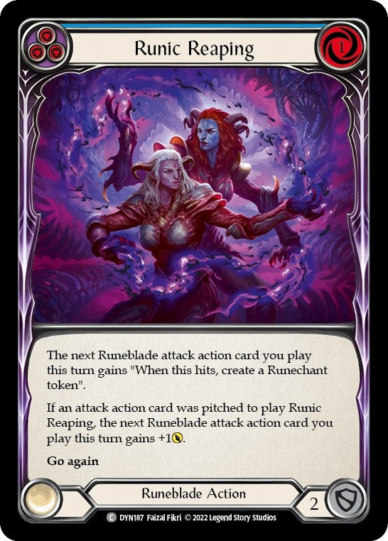Image for Runic Reaping (Blue) (DYN187) (Dynasty) - Flesh and Blood TCG