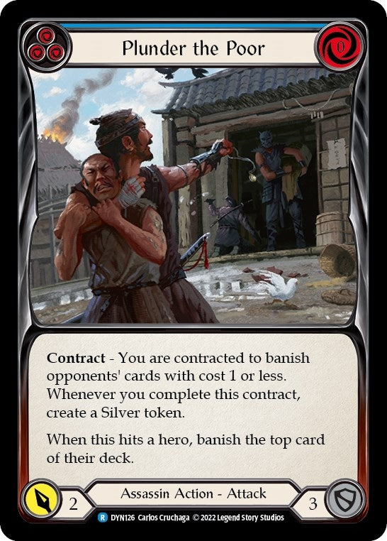 Image for Plunder the Poor (Blue) (DYN126) (Dynasty) - Flesh and Blood TCG