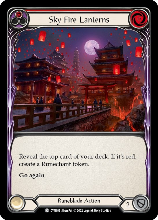 Image for Sky Fire Lanterns (Red) (DYN188) (Dynasty) - Flesh and Blood TCG