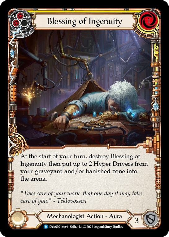Image for Blessing of Ingenuity (Yellow) (DYN099) (Dynasty) - Flesh and Blood TCG