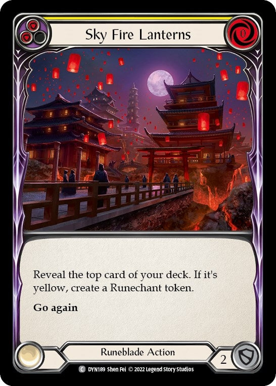 Image for Sky Fire Lanterns (Yellow) (DYN189) (Dynasty) - Flesh and Blood TCG
