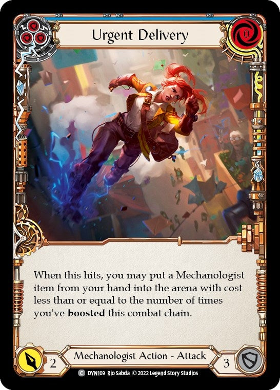 Image for Urgent Delivery (Blue) (DYN109) (Dynasty) - Flesh and Blood TCG