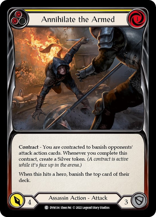 Image for Annihilate the Armed (Yellow) (DYN134) (Dynasty) - Flesh and Blood TCG