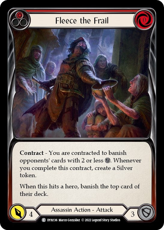 Image for Fleece the Frail (Red) (DYN136) (Dynasty) - Flesh and Blood TCG