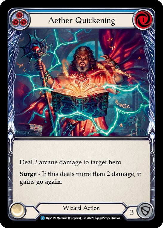 Image for Aether Quickening (Blue) (DYN199) (Dynasty) - Flesh and Blood TCG