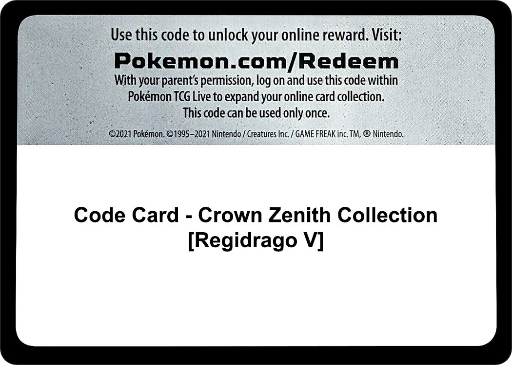 Code Card - Crown Zenith Collection [Regidrago V] (Crown Zenith)