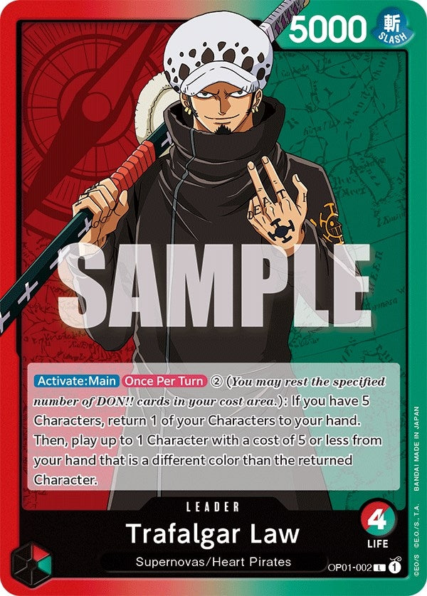 Image for Trafalgar Law (002) (OP01-002) (Romance Dawn) - One Piece Card Game