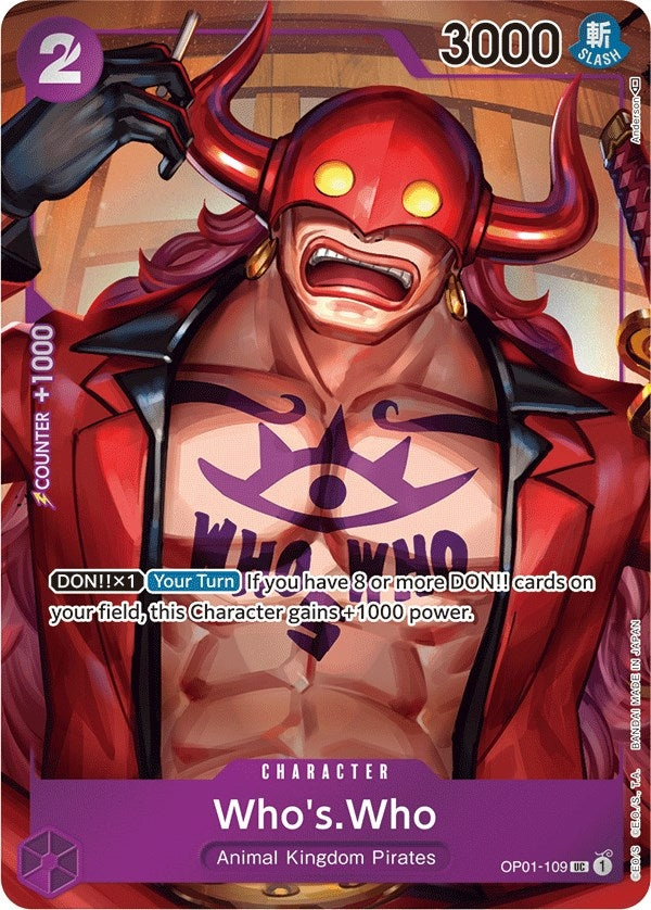 Who's.Who (Box Topper) (OP01-109) (Romance Dawn)