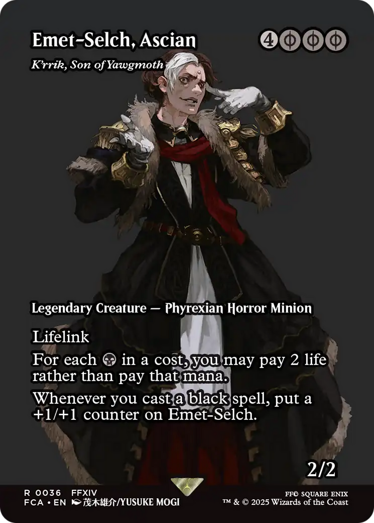 Emet-Selch, Ascian - K'rrik, Son of Yawgmoth (Showcase) (36) (FCA)