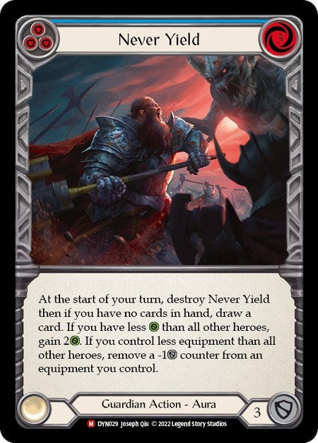Image for Never Yield (DYN029) (Dynasty) - Flesh and Blood TCG