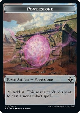 Powerstone // Forest Dryad Double-Sided Token (7 // 3) (The Brothers' War)