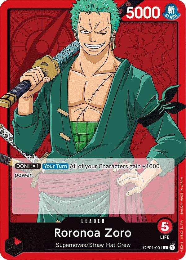 Image for Roronoa Zoro (001) (OP01-001) (Romance Dawn) - One Piece Card Game